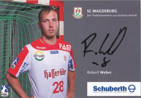 Robert Weber  2011/12  SC Magdeburg Handball Autogrammkarte original signiert 