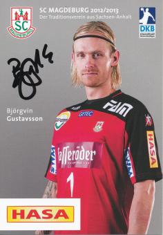 Björgvin Gustavsson  2012/13  SC Magdeburg Handball Autogrammkarte original signiert 