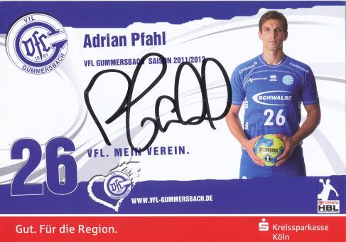 Adrian Pfahl  2011/12   VFL Gummersbach  Handball Autogrammkarte original signiert 
