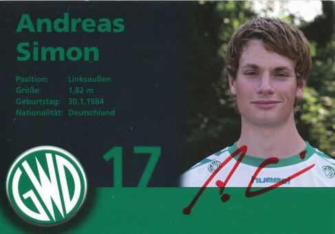 Andreas Simon  GWD Minden  Handball Autogrammkarte original signiert 