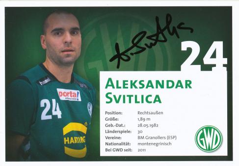 Aleksandar Svitlica  GWD Minden  Handball Autogrammkarte original signiert 