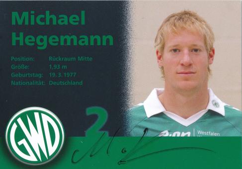 Michael Hegemann  GWD Minden  Handball Autogrammkarte original signiert 