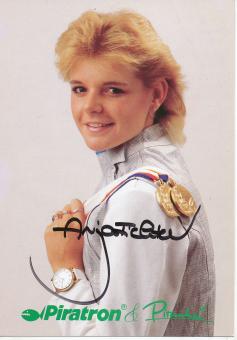 Anja Fichtel  Fechten  Autogrammkarte original signiert 