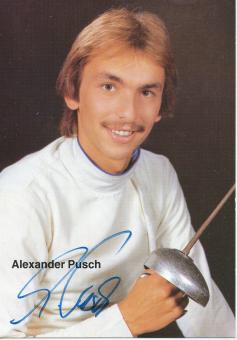 Alexander Pusch  Fechten  Autogrammkarte original signiert 