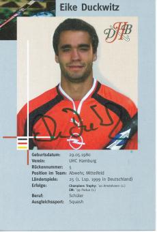 Eike Duckwitz  Hockey  Autogrammkarte  original signiert 