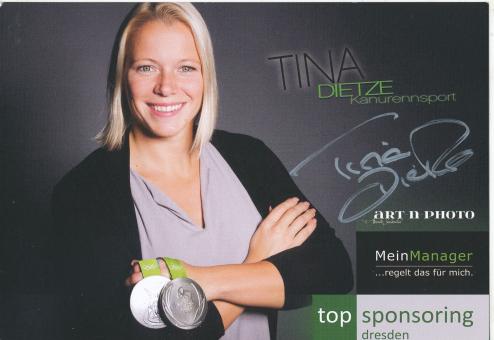 Tina Dietze  Rudern  Autogrammkarte  original signiert 