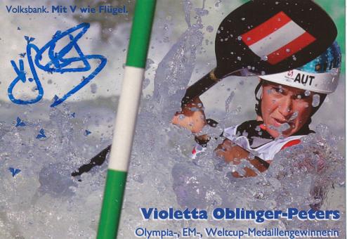 Violetta Oblinger Peters   Rudern  Autogrammkarte  original signiert 
