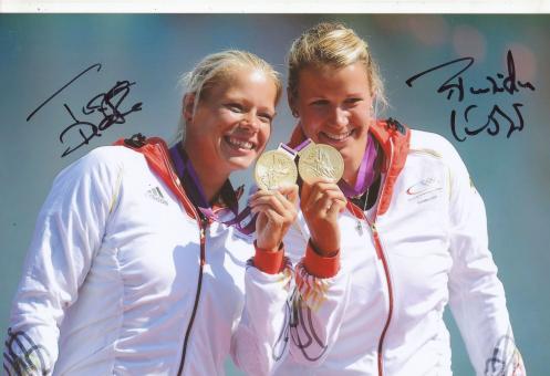 Tina Dietze & Franziska Weber  Rudern  Autogramm Foto  original signiert 
