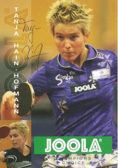 Tanja Hain Hofmann  Tischtennis  Autogrammkarte  original signiert 