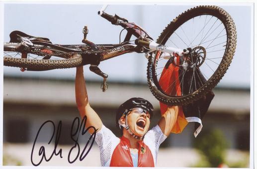 Sabine Spitz  Mountainbike  Autogramm Foto  original signiert 