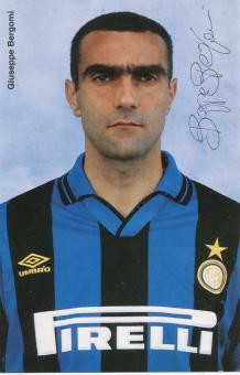 Giuseppe Bergomi  Inter Mailand  Fußball Autogrammkarte Druck signiert 