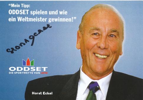 Horst Eckel † 2021  DFB Weltmeister WM 1954 Fußball Autogrammkarte original signiert 