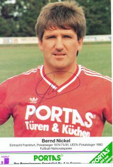 Bernd Nickel  Portas Fußball Autogrammkarte original signiert 