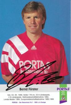 Bernd Förster  Portas Fußball Autogrammkarte original signiert 