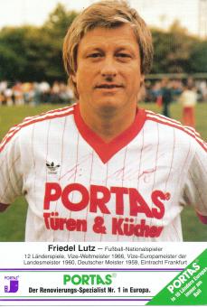 Friedel Lutz † 2023  Portas Fußball Autogrammkarte original signiert 