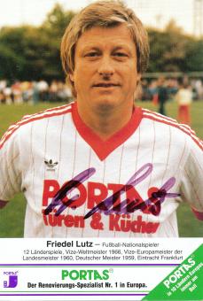 Friedel Lutz † 2023  Portas Fußball Autogrammkarte original signiert 