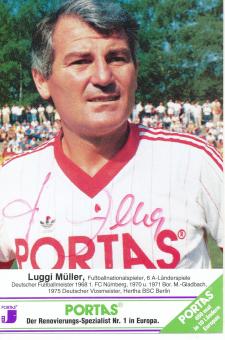 Luggi Müller  Portas Fußball Autogrammkarte original signiert 