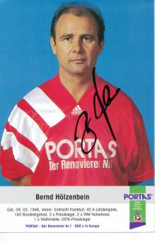 Bernd Hölzenbein  Portas Fußball Autogrammkarte original signiert 