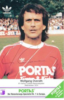 Wolfgang Overath  Portas Fußball Autogrammkarte original signiert 