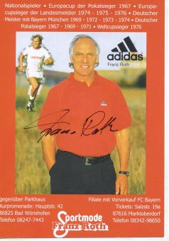 Franz Roth  Fußball Autogrammkarte original signiert 