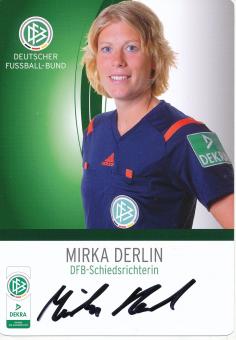 Mirka Derlin  DFB Schiedsrichter  Fußball Autogrammkarte original signiert 