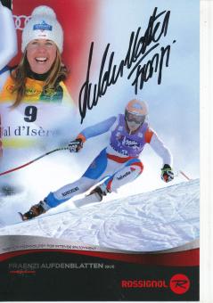Fraenzi Aufdenblatten  CH   Ski Alpin Autogrammkarte original signiert 