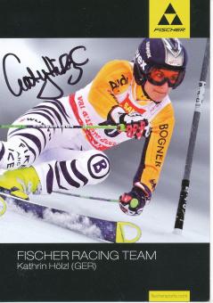 Kathrin Hölzl   Ski Alpin Autogrammkarte original signiert 