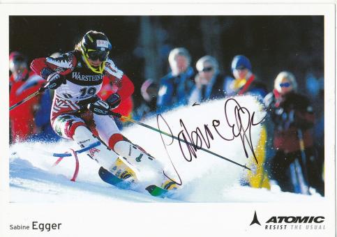Sabine Egger  AUT  Ski Alpin Autogrammkarte original signiert 