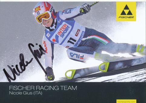 Nicole Gius  ITA  Ski Alpin Autogrammkarte original signiert 