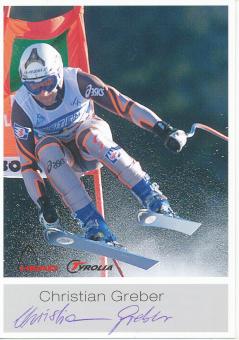 Christian Greber  AUT  Ski Alpin Autogrammkarte original signiert 