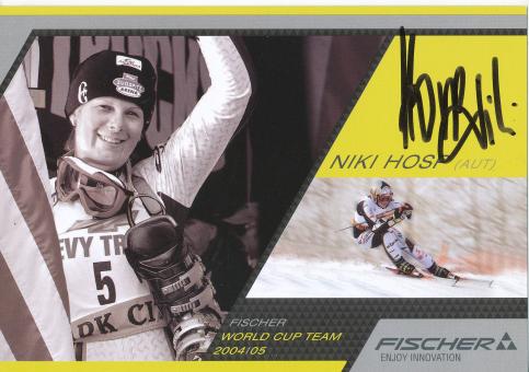 Niki Hosp  AUT   Ski Alpin Autogrammkarte original signiert 