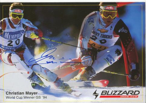 Christian Mayer  AUT   Ski Alpin Autogrammkarte original signiert 