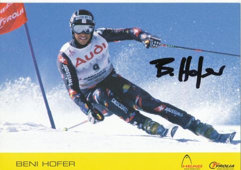 Beni Hofer  CH   Ski Alpin Autogrammkarte original signiert 