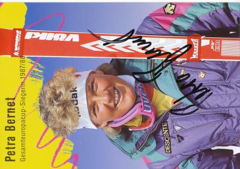 Petra Bernet   CH  Ski Alpin Autogrammkarte original signiert 