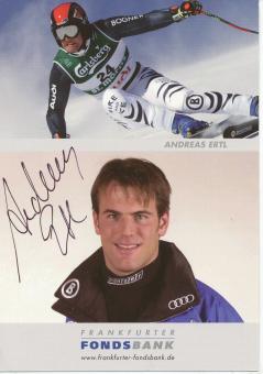 Andreas Ertl  Ski Alpin Autogrammkarte original signiert 