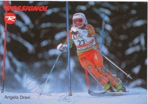 Angela Drexl   Ski Alpin Autogrammkarte original signiert 