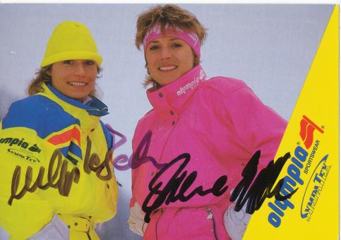 Irene & Mariele Epple   Ski Alpin Autogrammkarte original signiert 