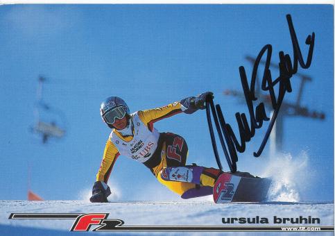 Ursula Bruhin  Snowboard  Ski Alpin Autogrammkarte original signiert 