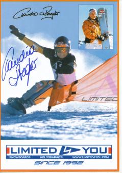 Claudia Riegler  Snowboard  Ski Alpin Autogrammkarte original signiert 