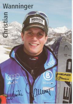 Christian Wanninger  Ski Alpin Autogrammkarte original signiert 