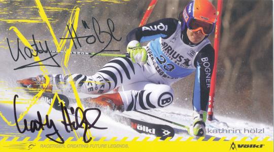 Kathrin Hölzl   Ski Alpin Autogrammkarte original signiert 