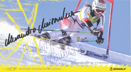 Alexandra Meissnitzer  AUT   Ski Alpin Autogrammkarte original signiert 