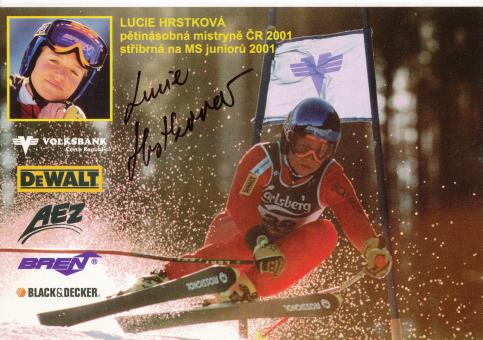Lucie Hrstkova  TCH  Ski Alpin Autogrammkarte original signiert 
