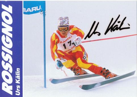 Urs Kälin CH  Ski Alpin Autogrammkarte original signiert 