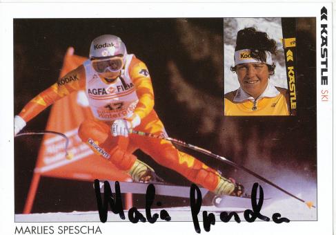 Marlies Spescha  CH  Ski Alpin Autogrammkarte original signiert 