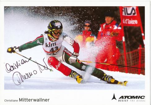 Christiane Mitterwallner  AUT  Ski Alpin Autogrammkarte original signiert 