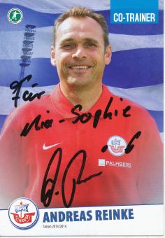 Andreas Reinke  FC Hansa Rostock 2013/2014 Fußball Autogrammkarte original signiert 