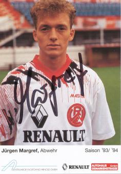 Jürgen Margref  Rot Weiß Essen 1993/94 Fußball Autogrammkarte original signiert 