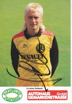 Christian Gebauer  Rot Weiß Essen 1988/89  Fußball Autogrammkarte original signiert 