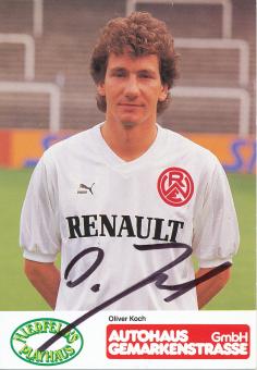 Oliver Koch  Rot Weiß Essen 1988/89  Fußball Autogrammkarte original signiert 